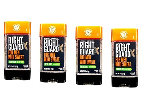 Right Guard Total Defense - Desodorante antitranspirante Power Gel Fresh Blast de 4 onzas (paquete de 4)