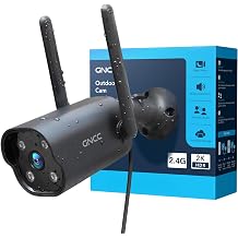 GNCC 2K Outdoor Security Camera, 24/7 Recording, Plug-in, AI, Black-1P