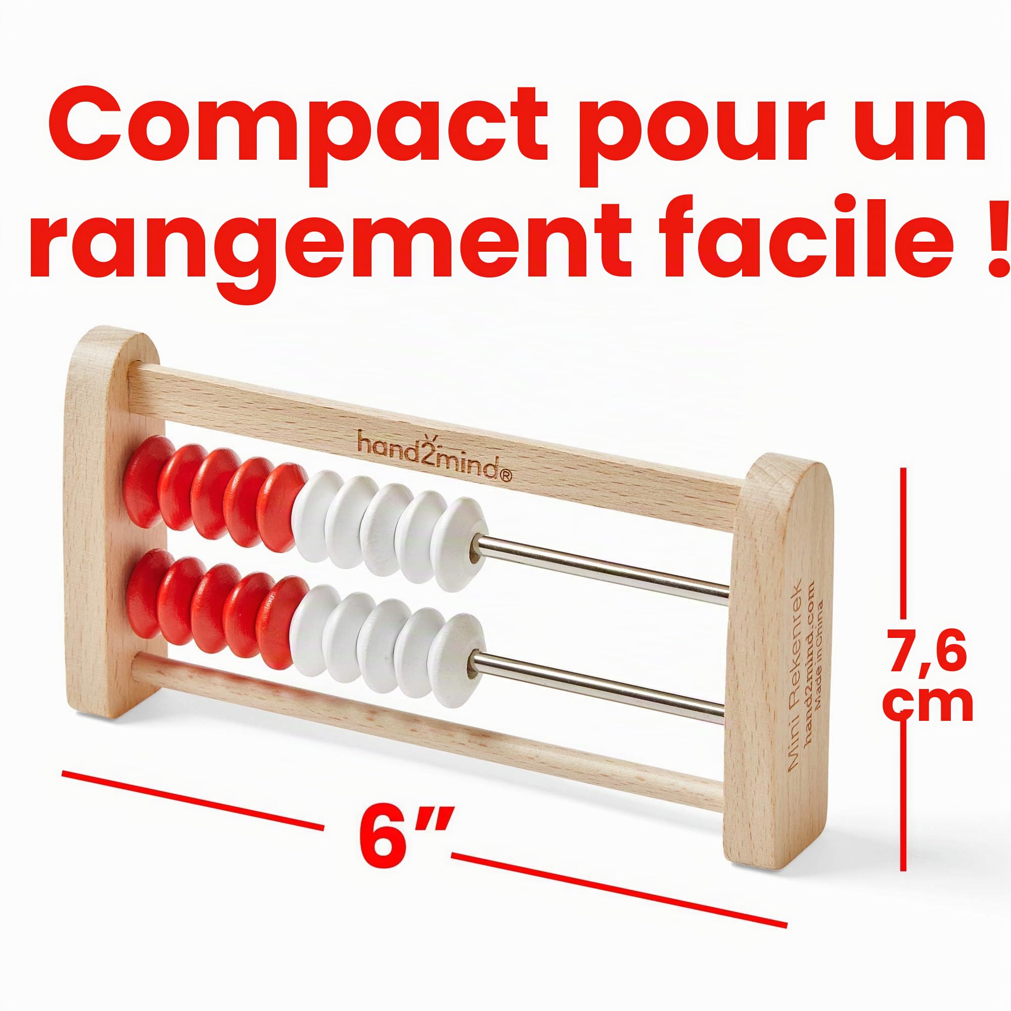 Learning Resources Rekenrek Mini 20 Perles Set de Classe en Bois, boulier pour Les mathématiques des Enfants, manipulateur de mathématiques pour Enfants, Support de comptage pour Enfants