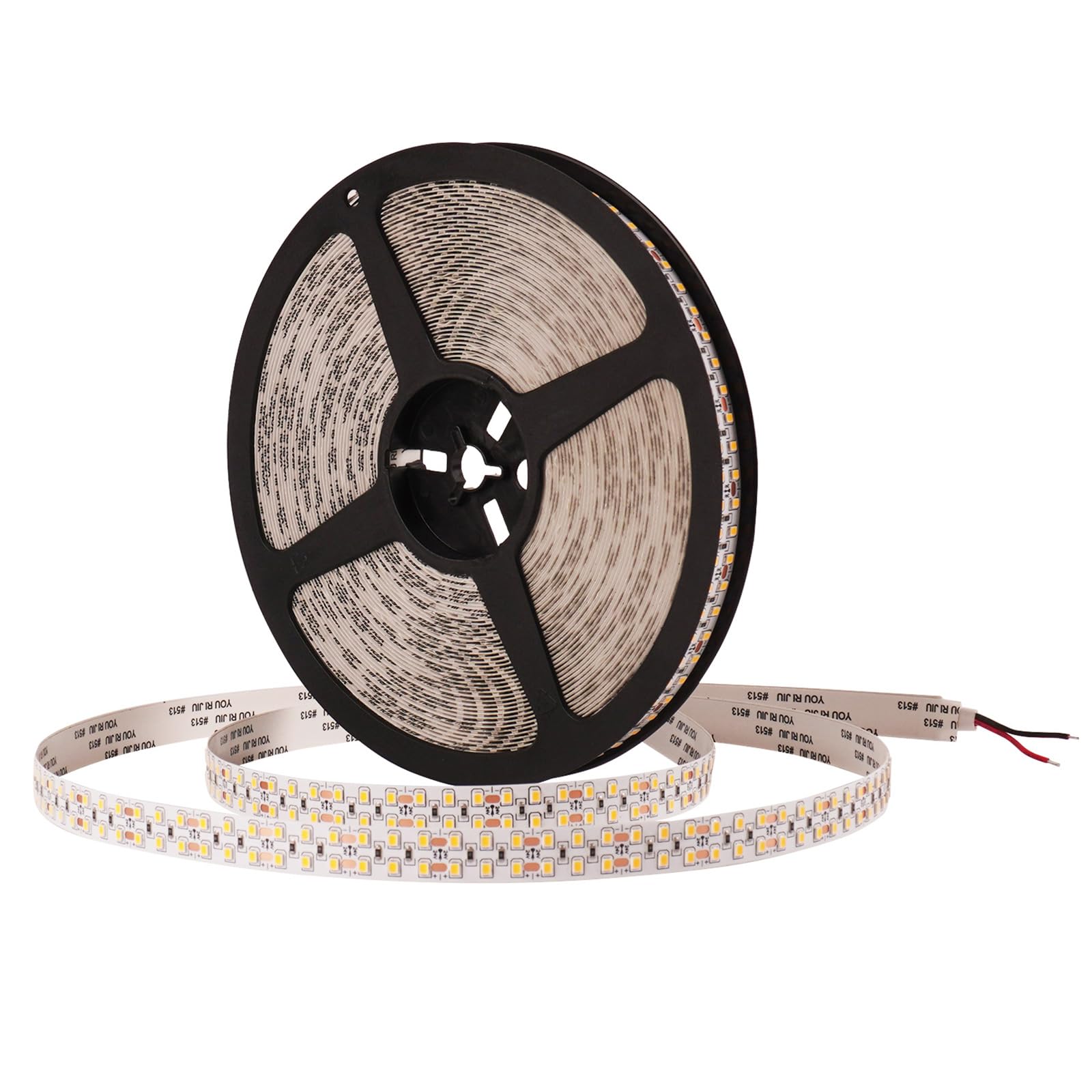 JBdusn 20m LED Strip Lights DC24V, 240 LEDs/m LED Tape 3000K, 15mm Width Strip Lights, Stick on Lights for Bedroom, Kitchen Cabinet, Under Cupboard, DIY and More(No Power Supply)