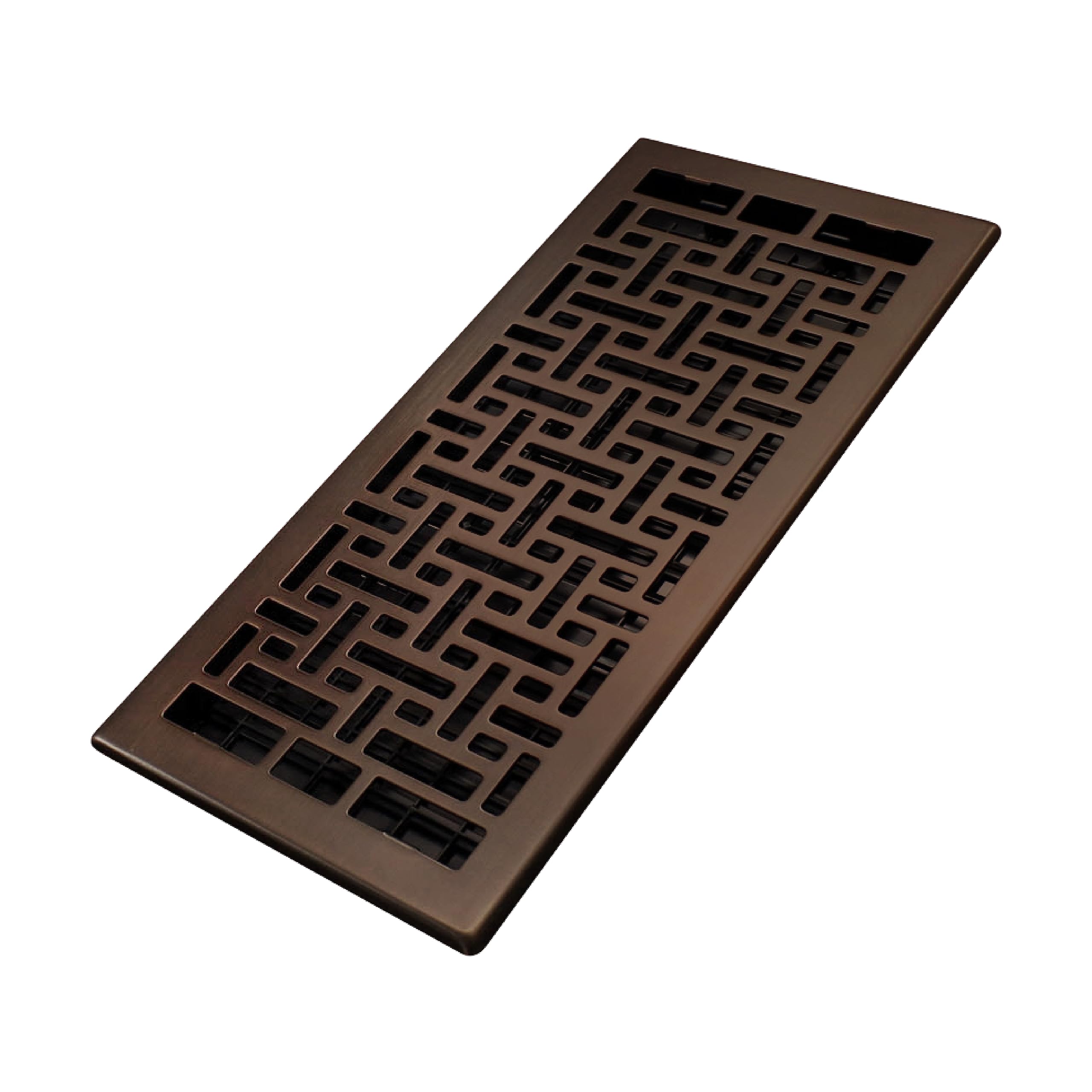 Decor Grates Rubbed Bronze Finish Ajh614-Rb Floor Register, 6X14