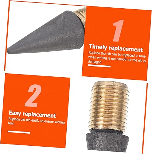 Miniatura 3 de STOBOK 38 piezas de repuesto de punta de lápiz estilográfica, plumas de lápiz sustituto reemplazables, cabezal reemplazable, cabeza reemplazable,