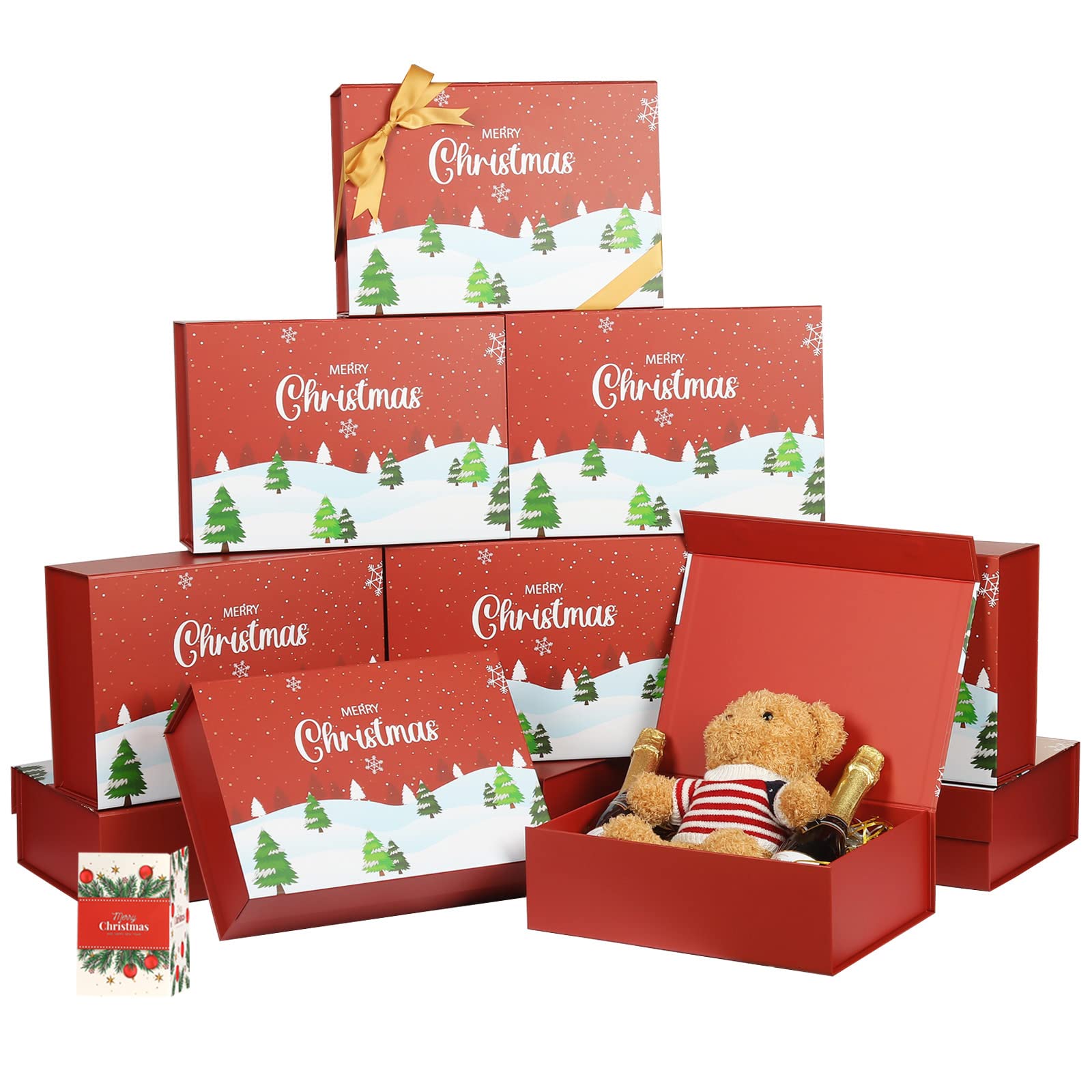 Amazon.com: Christmas Gift Boxes with Lids 10 Pack, 11x8x8 Inches