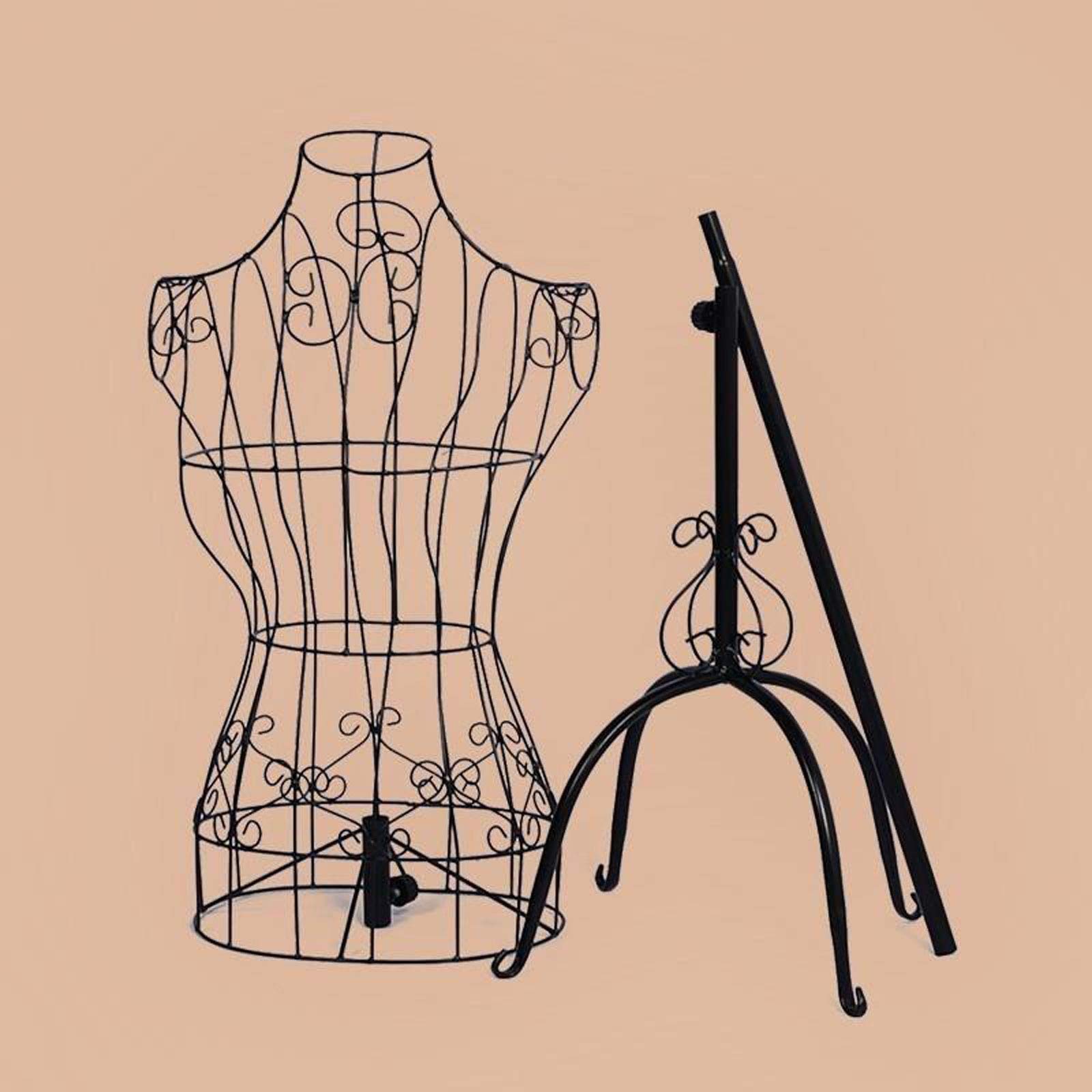 Maniquí de metal para sastre femenino, busto para mujer, soporte para ropa, altura ajustable (140 – 170 cm) como busto decorativo o perchero