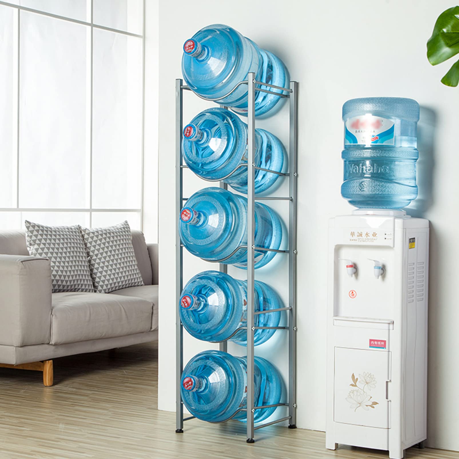 Supporto per secchi, Supporto per brocche per refrigeratori d'Acqua, Organizer per Dispenser di secchi per impieghi gravosi, ripiano salvaspazio, Sistema per Ufficio Domestico