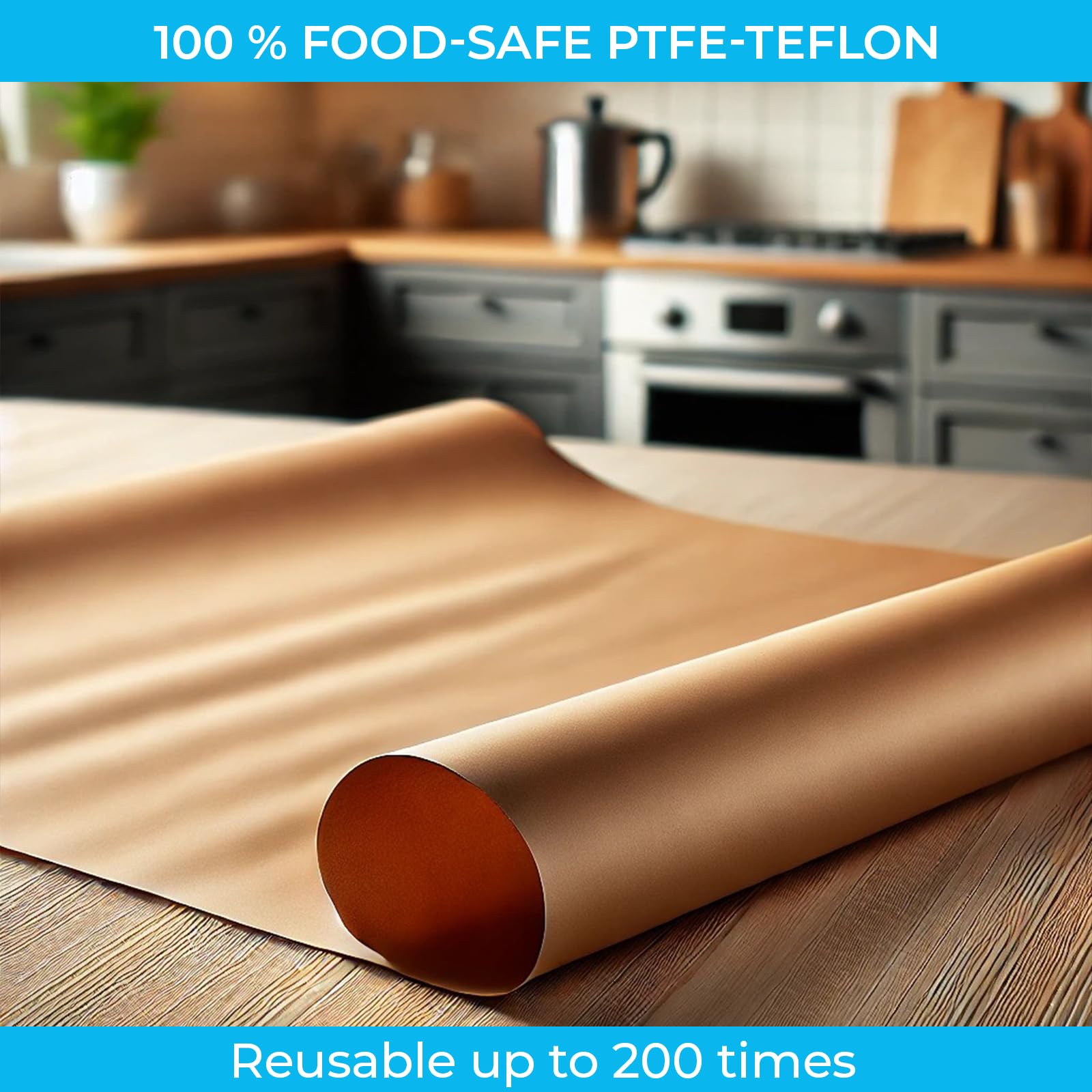 Reusable Baking Sheets (2-Pack), Premium Round Baking Paper for Springform, Non-Stick, Heat-Resistant - Image 4