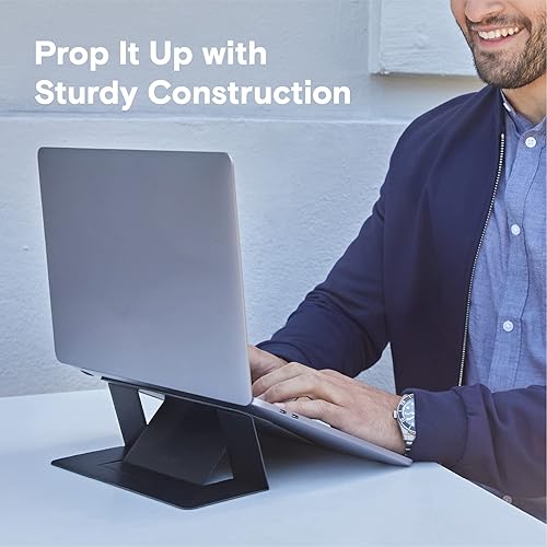 Miniatura 3 de MOFT Soporte invisible para laptop sin ventilación inferior adhesivo ligero de 2 alturas reposicionable sin residuos hasta 16 pulgadas con carga de