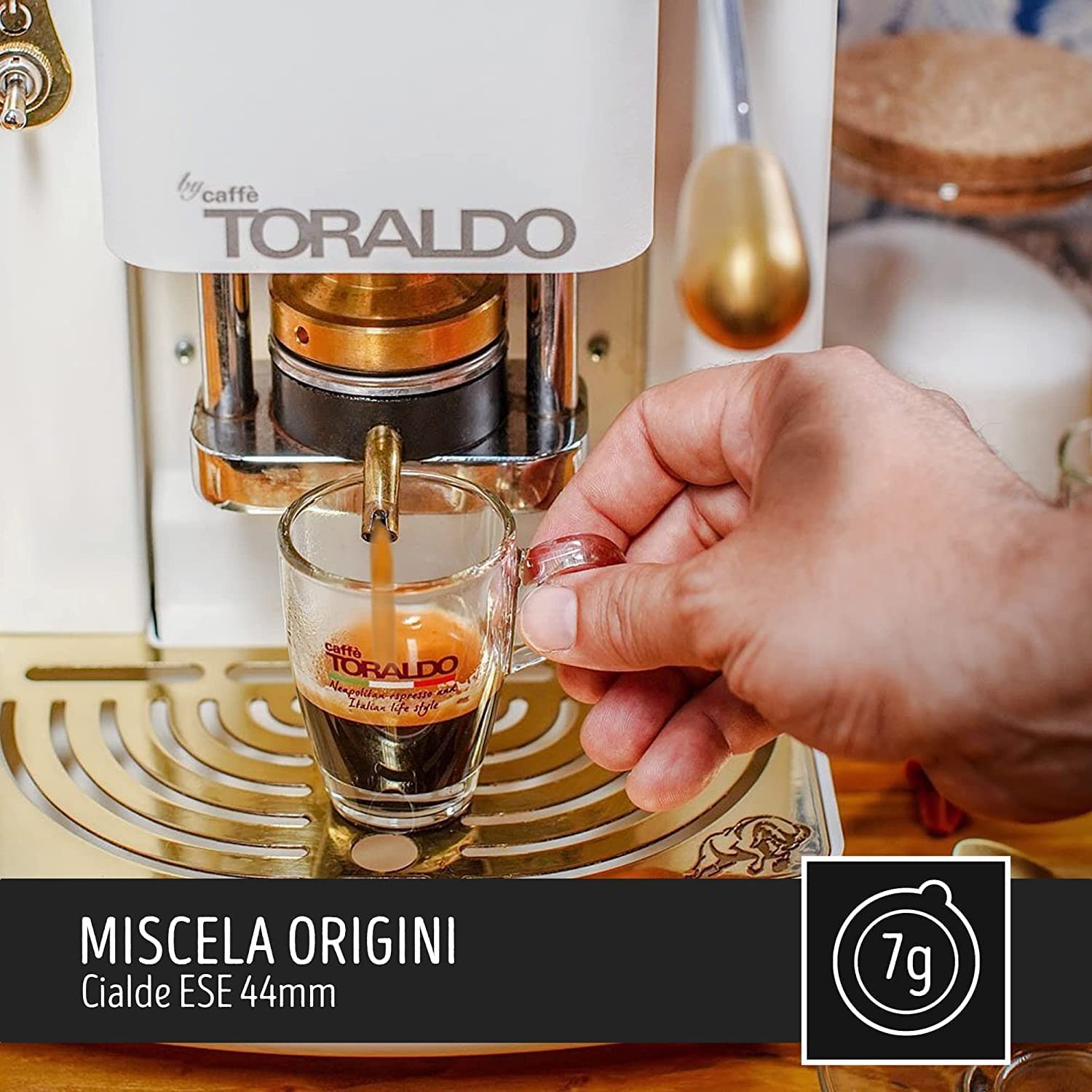 Toraldo - Pastillas de café Blend Origini ESE 44 mm (150 unidades)