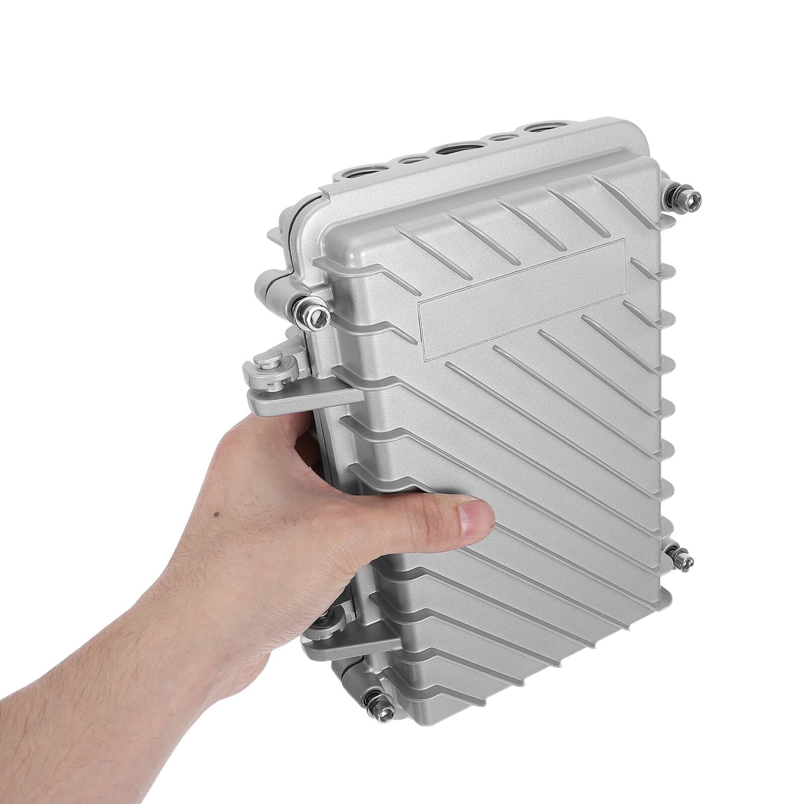 Veemoon Caja para Amplificador Exterior de Aluminio Fundido, Resistente Intemperie y Corrosión, Carcasa Protectora para Conexiones de Cables en Estaciones Base Inalámbricas, Uso