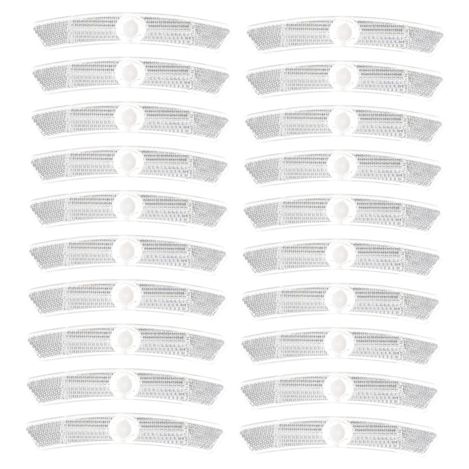 Hemoton 20Pcs Portable Reflective Signs for Bicycles Compact Warning Bike Reflectors for Enhanced Night Visibility Easy to Install Reflective Wheel Accessories