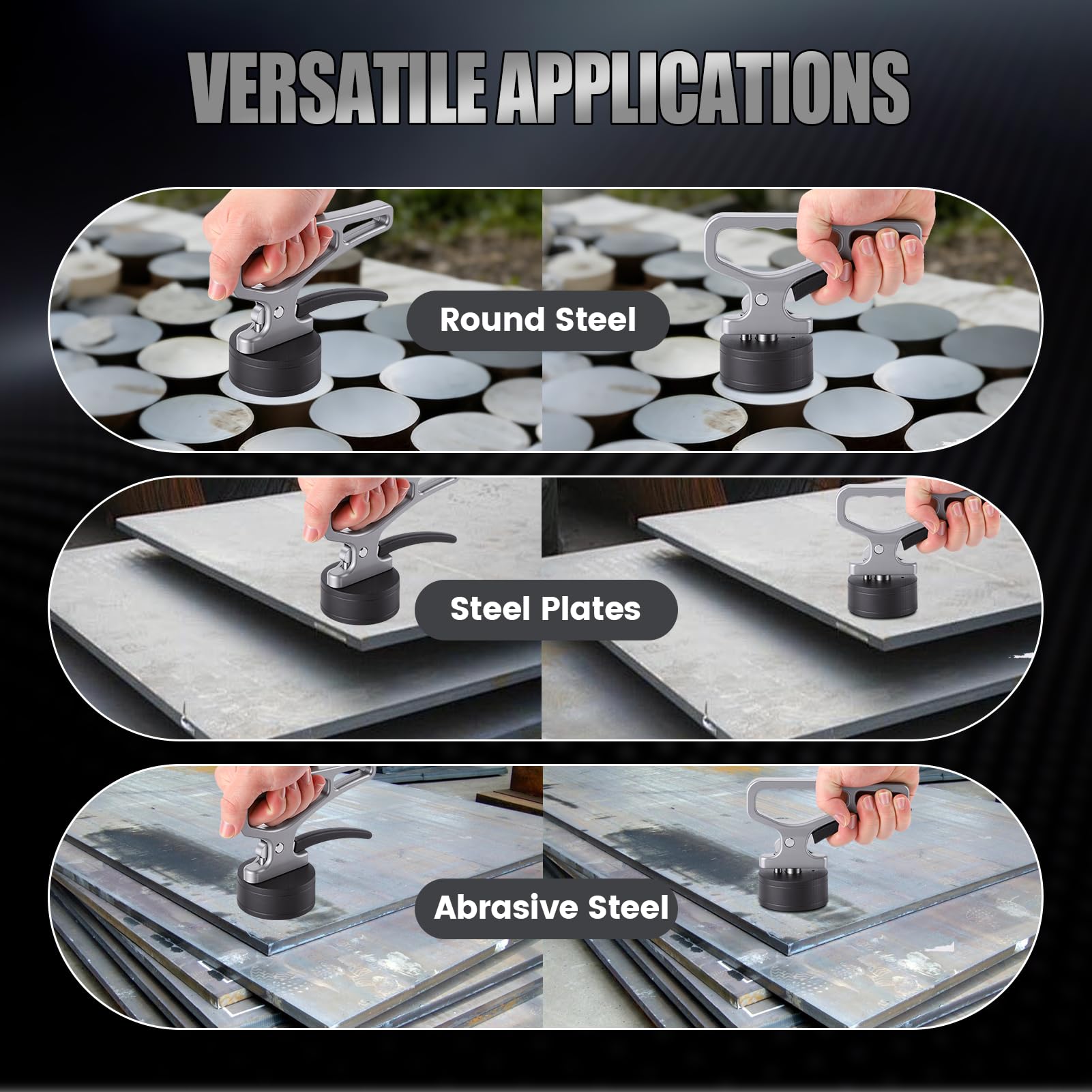 Forte Strumento di Magnetica Manuale, Potente Magnete al Neodimio con Maniglia a Sgancio Rapido, Raccoglitore di Metallo Portatile per Sollevamento di Oggetti Metallici Pesanti (50KG)