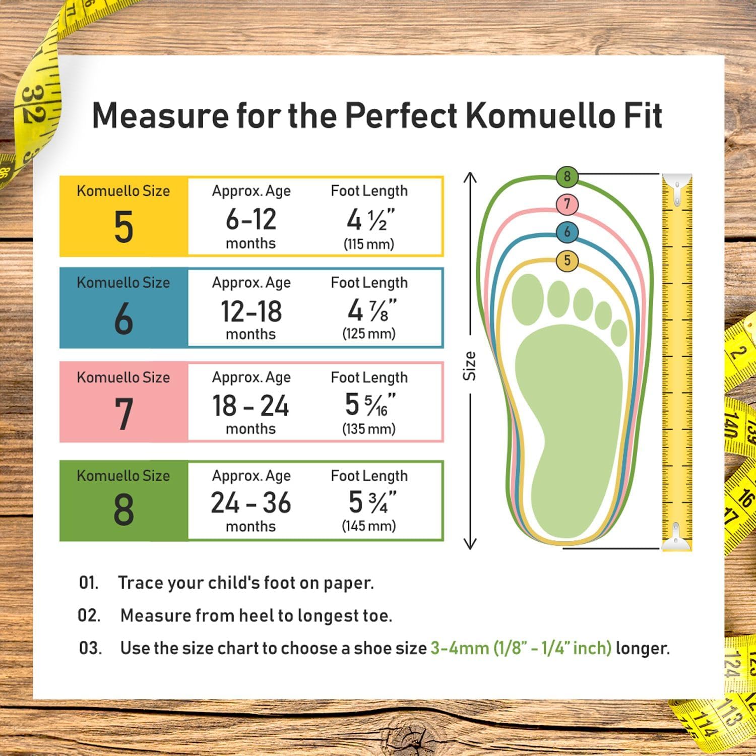 Komuello Toddler Sock Shoes – Flat Style Non-Slip Baby Shoes for Boys and Girls – Breathable, Washable, Soft Cotton First Walker Shoes for Indoor & Outdoor Use