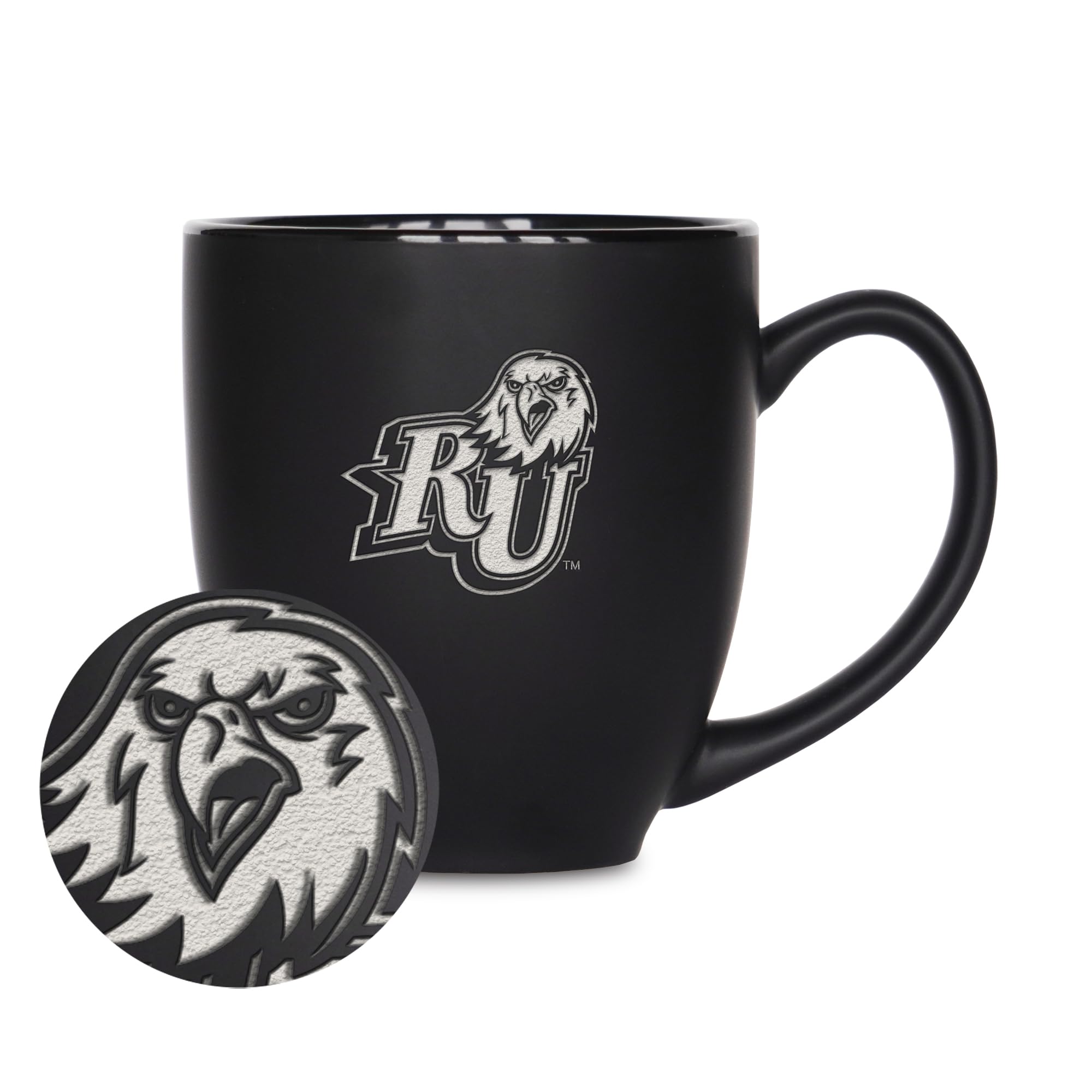 Mug Reinhardt Eagles céramique noire mate 445 ml pour boisson chaude
