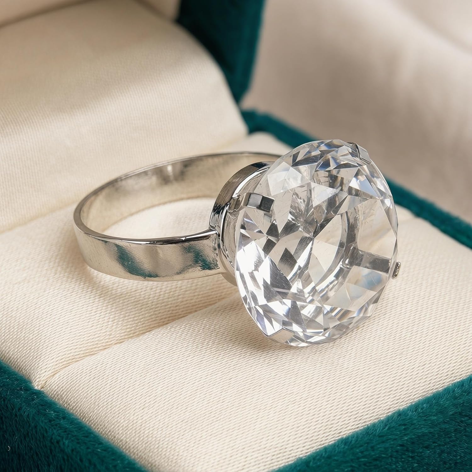 Giant Engagement Ring Prop Crystal Diamond Ring Prop Halloween