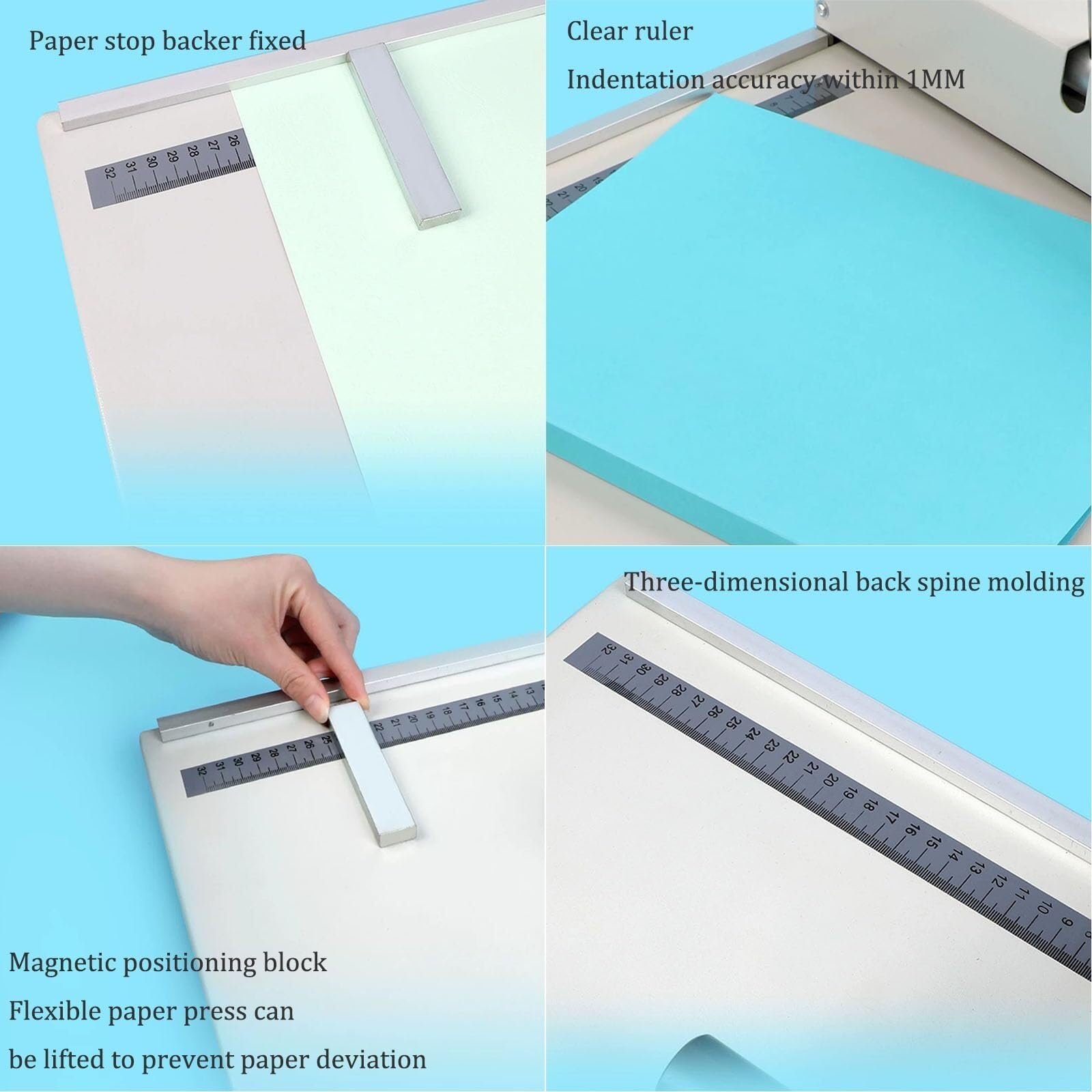 Pince à papier robuste - Outil manuel de pliage de lettres et de marquage de cartes pour documents A3, A4, A5