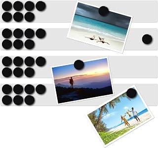 Lockways Magnetic Whiteboard Strip Set, 4 Pieces 2 x 15 Inch Bulletin Board
