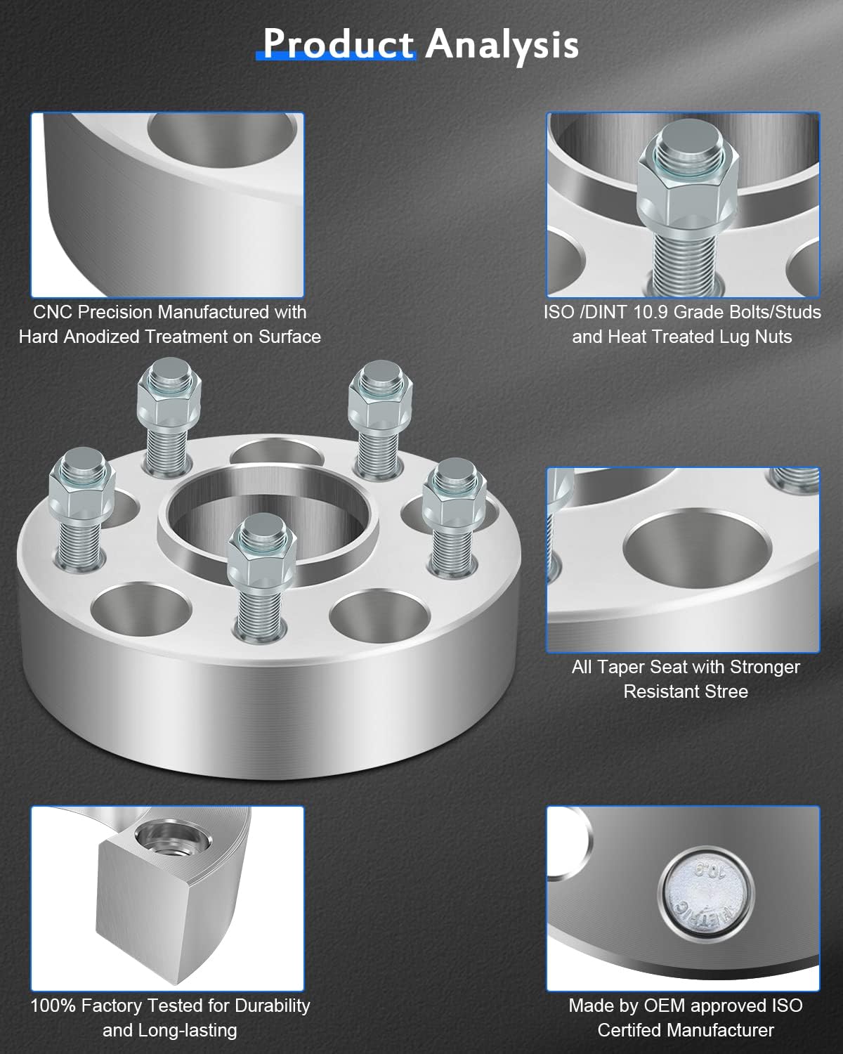 ECCPP 4PCS 1.5" 38mm 5 Lug hubcentric Wheel Spacers 5x4.5 5x114.3mm to 5x114.3mm fit for 2002-2022 for Nissan Altima wheel spacers| 2007-2022 for Nissan Sentra wheel spacers