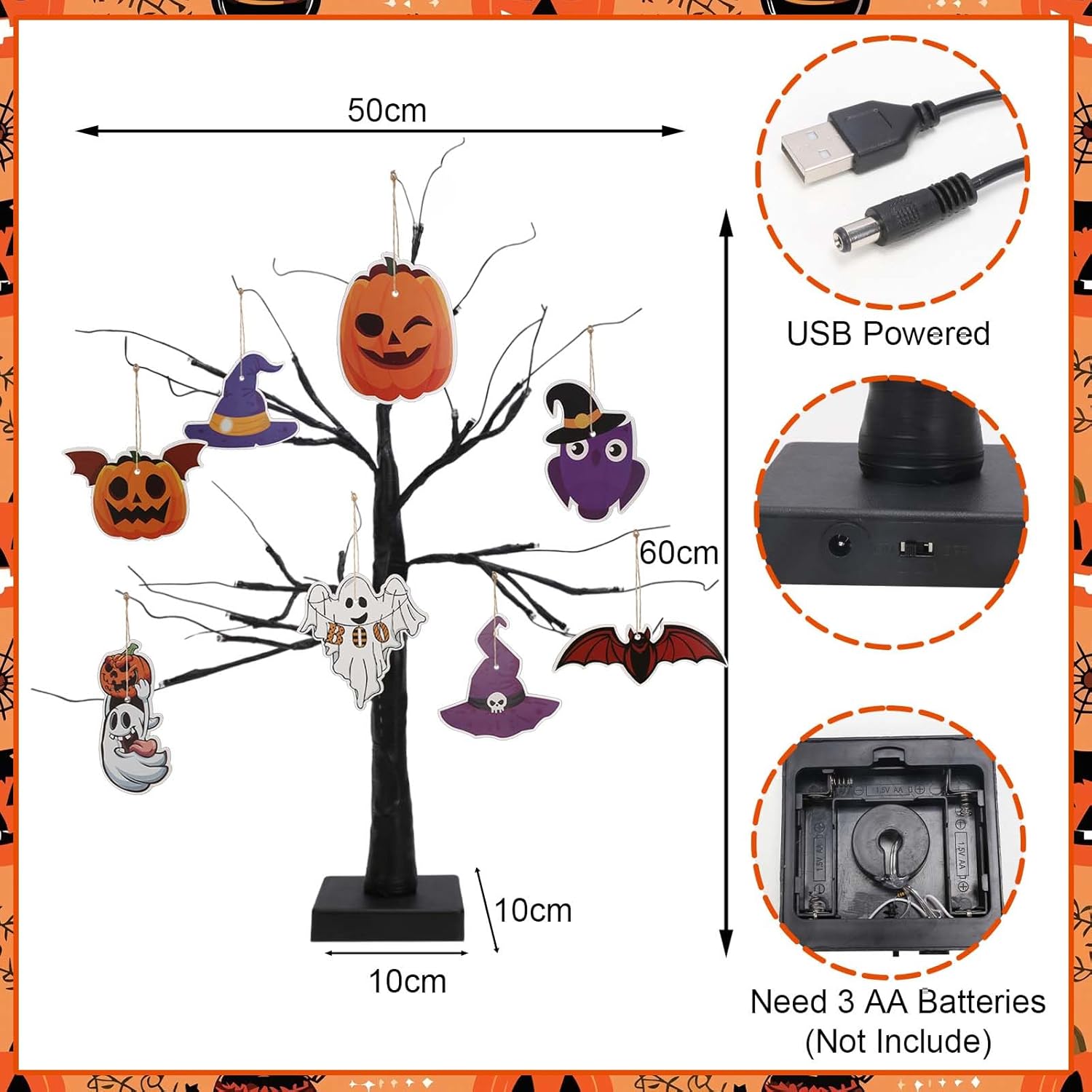 Teljes Halloween fényfát beállítás