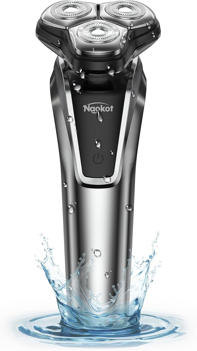 Electric Beard Shaver, 2026 Innovation & 3-in-1, Skin Friendly), Men's Electric Shaver, Electric Shaver, Deep Shaving, Low Noise, Electric Razor, 360° Rotation, IPX7 Waterproof, Bath Shaving, Washable