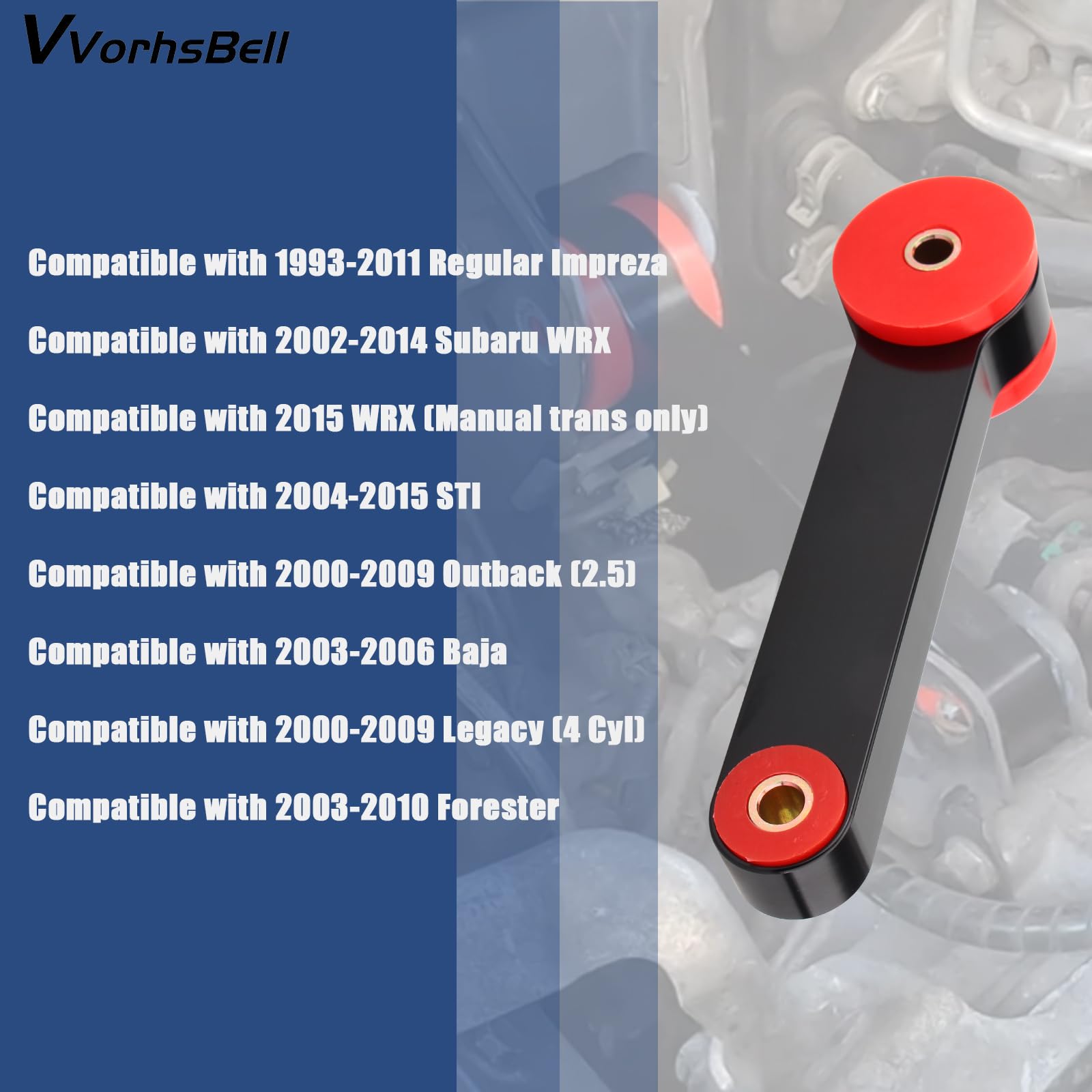 Pitch Stop Mount Compatibile con Subaru 1993-2017 WRX STI Forester Impreza Legacy 6061 Alluminio Motore Passo Stopper