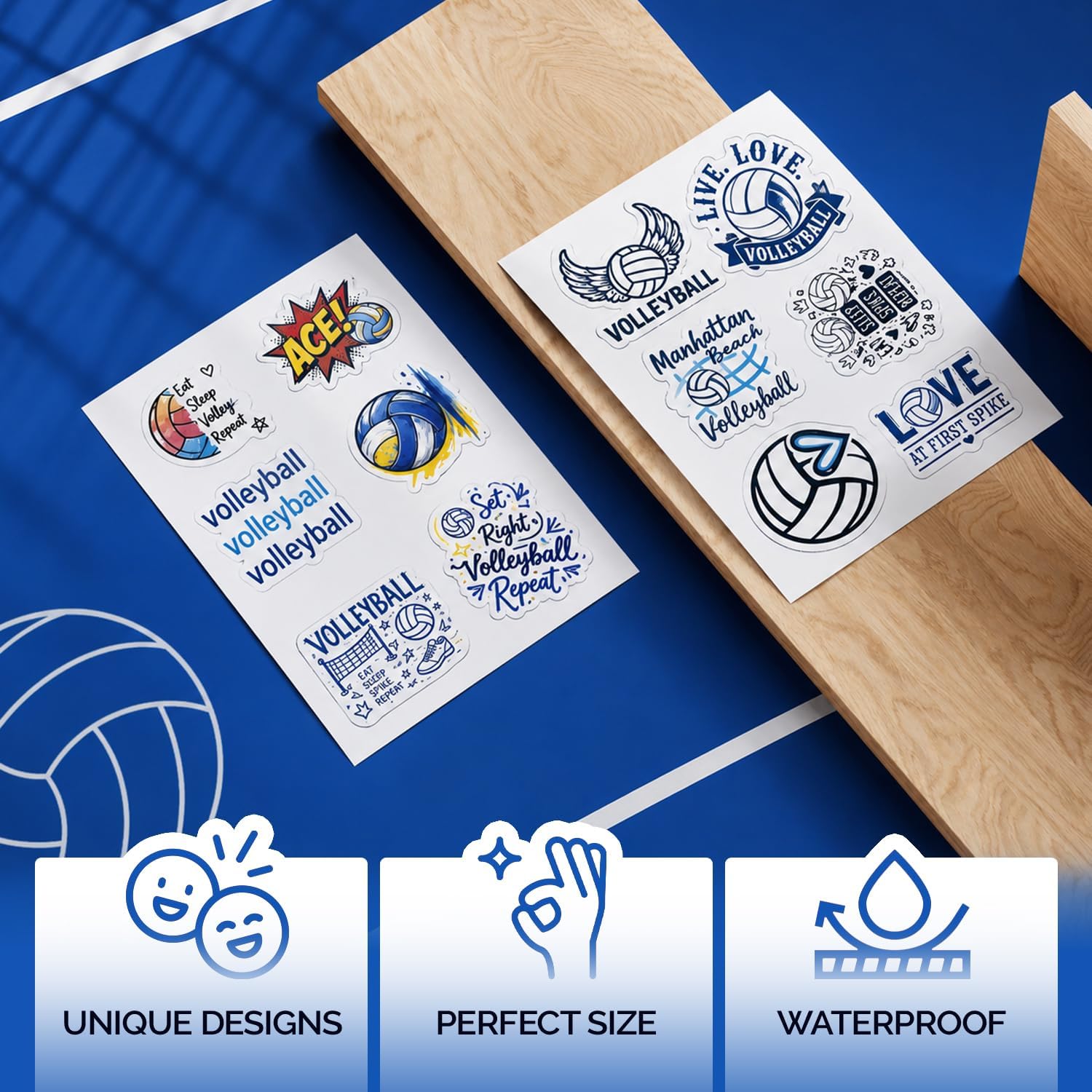 Premium 200Pcs Motivational Volleyball Stickers, Waterproof Vinyl image 4