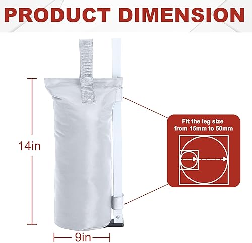 Miniatura 9 de ABCCANOPY - Pesos de anclaje para tienda de campaña, 4 unidades, color blanco