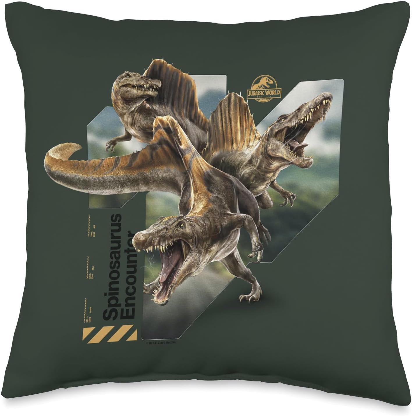 Jurassic World Rebirth Spinosaurus Hunting Throw Pillow