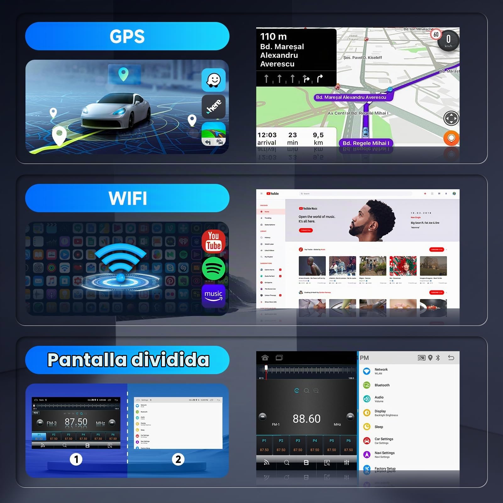 Hodozzy Carplay Radio Coche para Opel Astra Antara Vectra Corsa Zafira Meriva Vivaro Combo,7 Pulgada Touchscreen con/Mirror Link WiFi/GPS/RDS/FM/Bluetooth/USB+Camara Marcha Atras,Negro,2G+64G