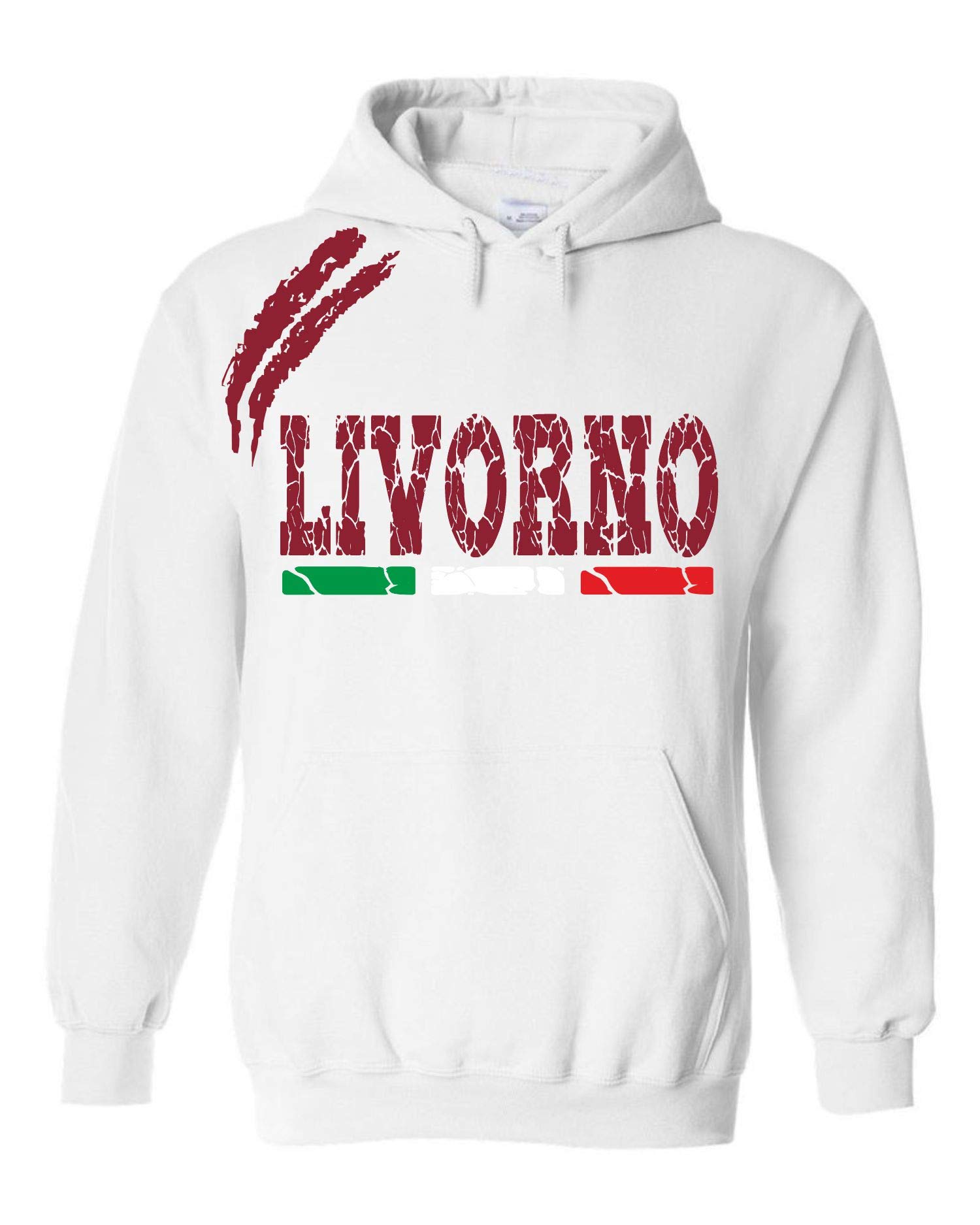 Vestipassioni Felpa Con Cappuccio Per Tifosi Avellino, Sportiva, Stampata, 280g, Made In Italy