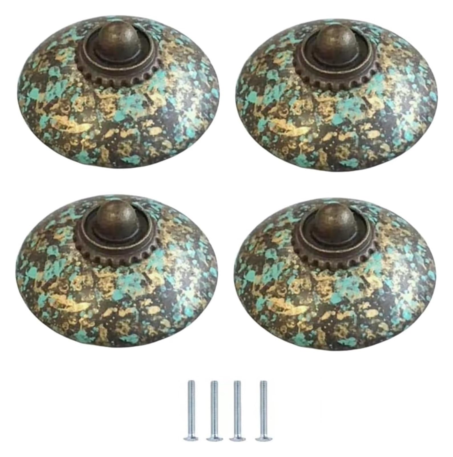 Lqzaxsrdr 39*33Mm Ceramic Cupboard Drawer Handle Knobs, Ceramic Door Drawer Knobs Handles Multicolor 4 Pack(39 * 33Mm)