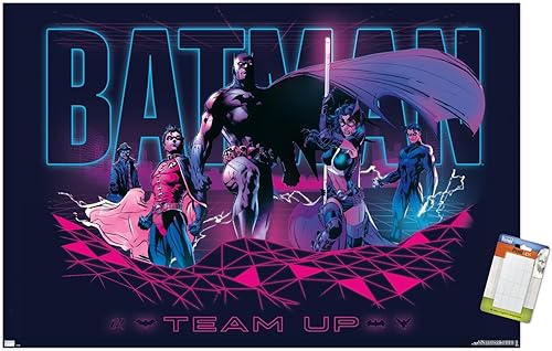 Miniatura 55 de Trends International DC Comics Batman - Póster de pared de Team Up, 14.72 x 22.37 pulgadas, versión enmarcada plateada Versión con marco plateado