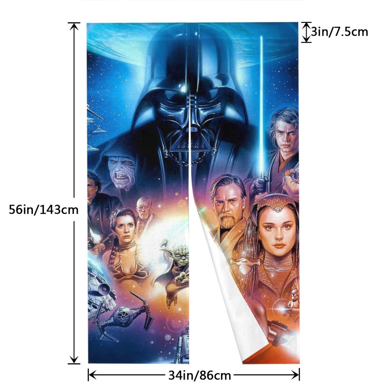 Amazon｜スターウォーズ のれん暖簾 四季兼用 簡単取り付け 玄関目隠し