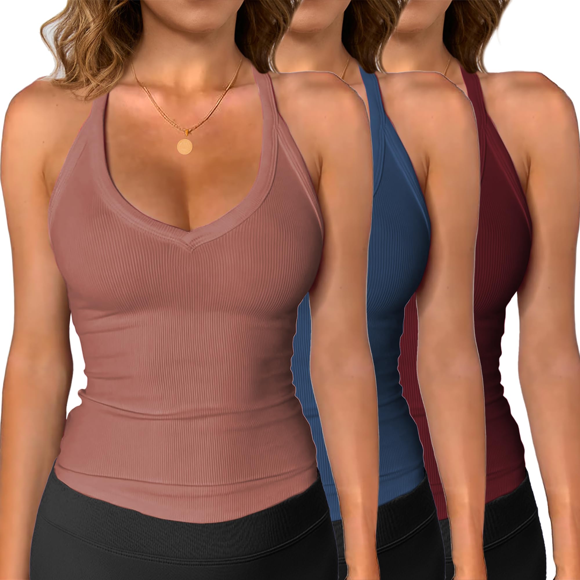 iGENJUN 3-Pack Racerback Tank