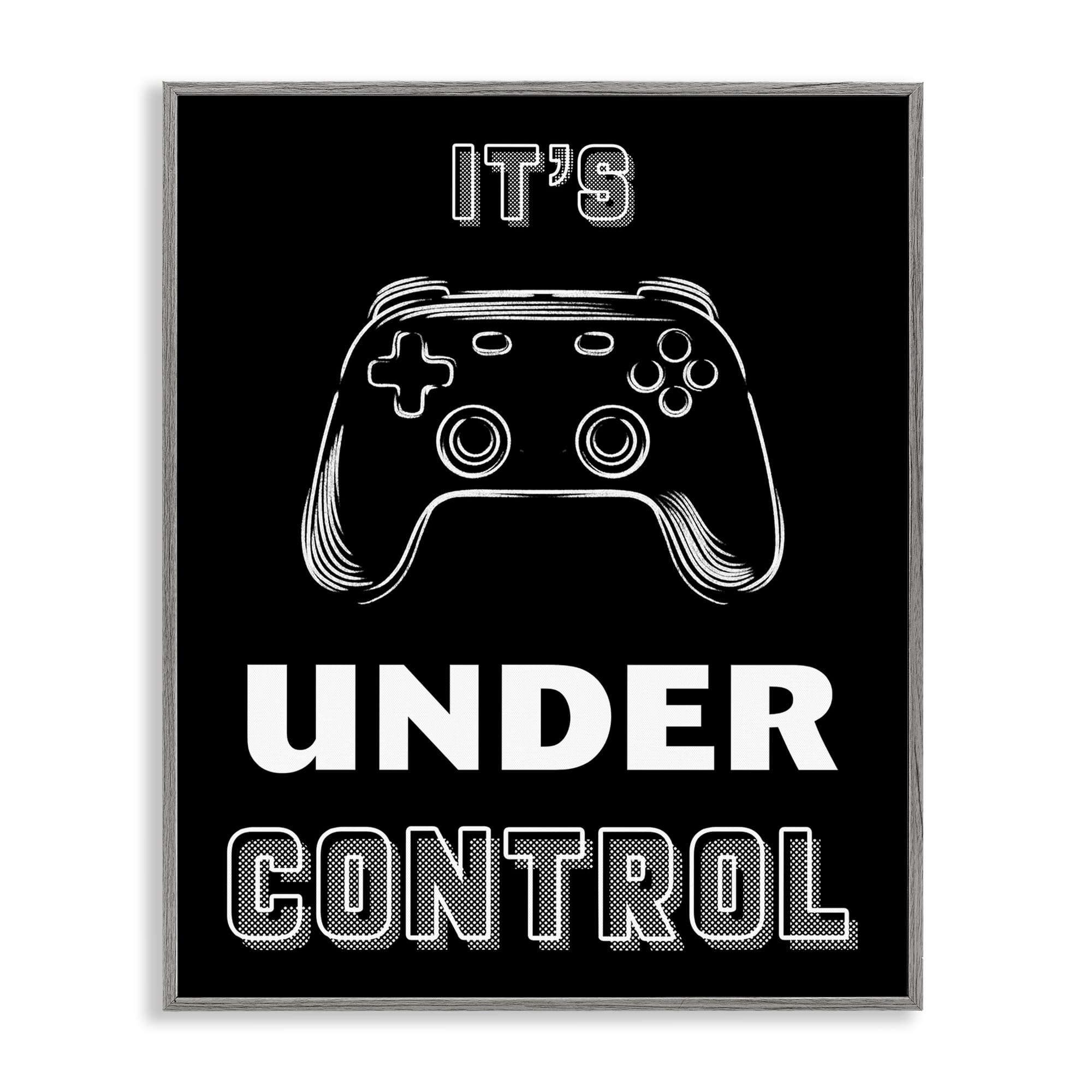 Stupell Industries It's Under Control Gamer 'Under Control Gamer', Framed Giclee Art, Gray, 16 X 20 Inches, Easy To Hang And Sturdy, Made In Usa, By Marcus Prime