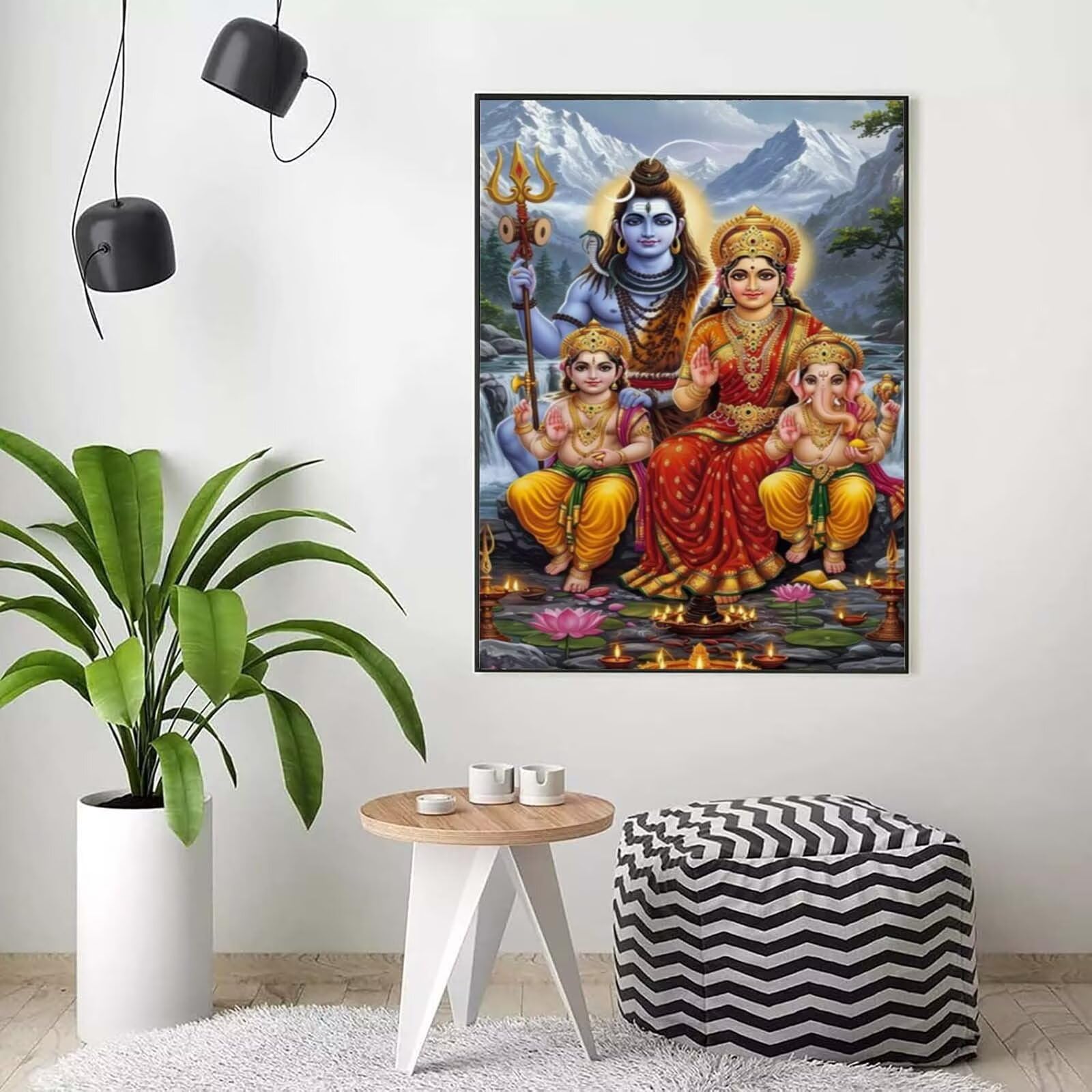Peinture Numero Adulte paysage, Activité Manuelle Adulte 70x90cm j0-207 | Peinture Numero Une famille avec Pinceaux et Peintures Acryliques, DIY Creatif Toile Kits Débutant, Decoration Chambre Cadeau