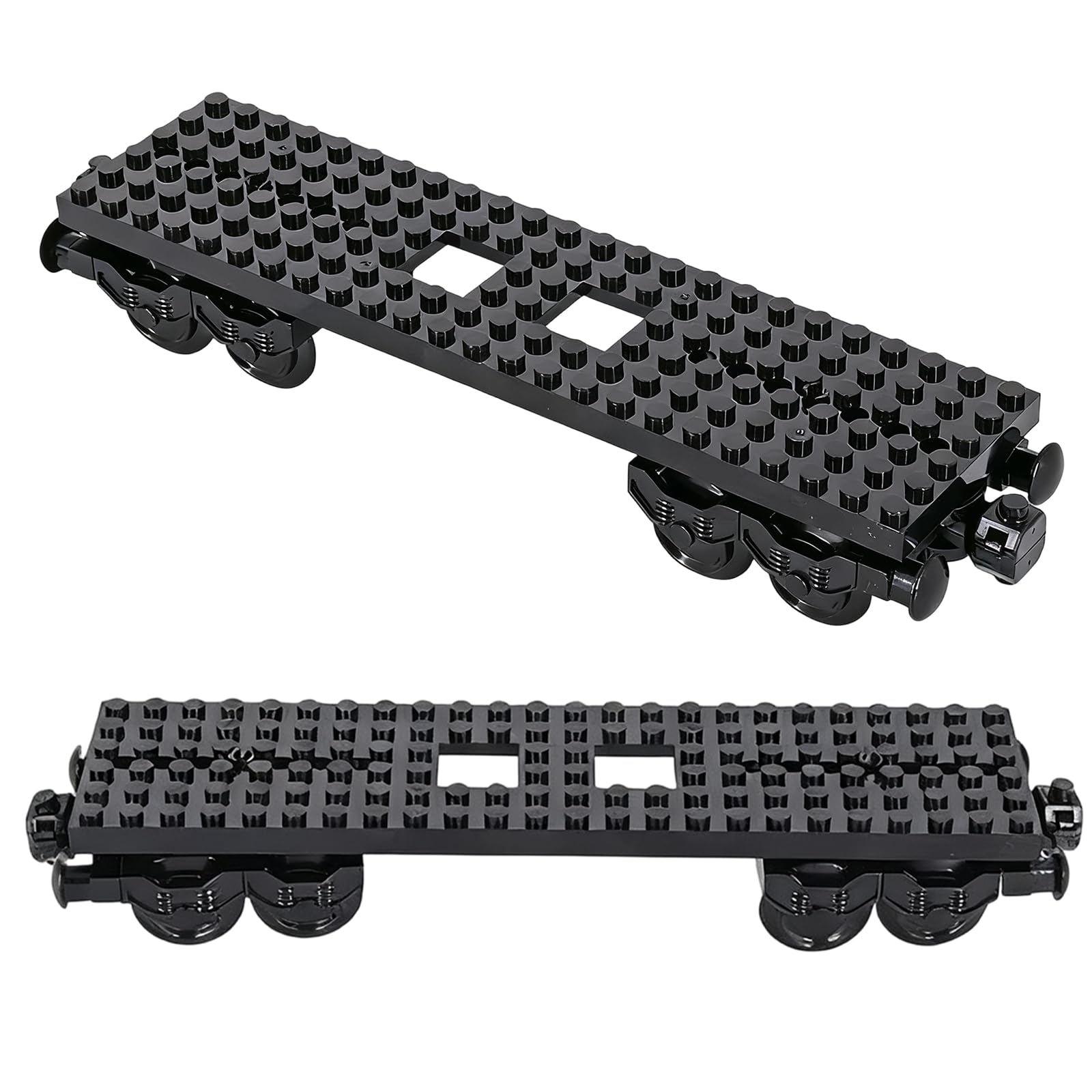 Set di 2 mattoncini per treno merci, accessori per ferrovia, set di mattoncini da costruzione, base di treno, accessori
