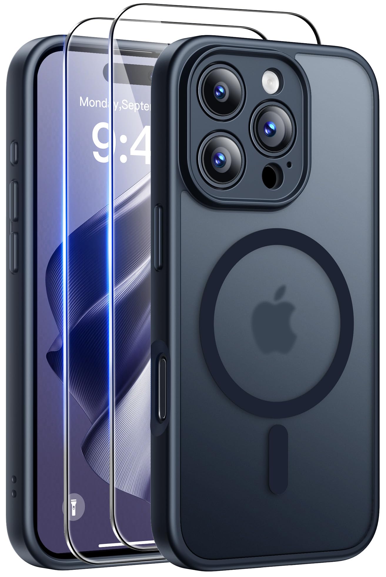 Qasyfanc Magnetic for iPhone 15 Case with 2 Tempered Glass Screen Protector, Compatible with MagSafe, Full Camera Protection, [Anti-Yellowing] Shockproof Protection Phone Case, Clear — view 35