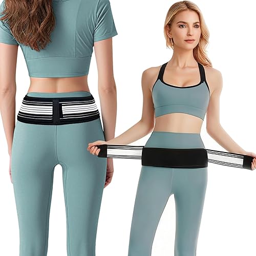 Soporte lumbar ajustable para aliviar el dolor, cinturón de apoyo lumbar ajustable para ciática, dolor de articulación SI, cadera y columna