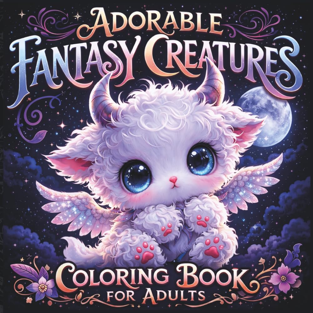 Adorable Fantasy Creatures Coloring Book For Adults: Adorable Mythical Creatures for Relaxation and Mindfulness