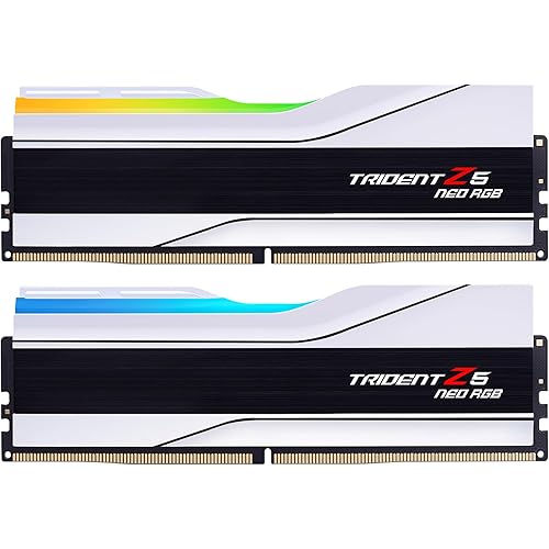 G.SKILL Trident Z5 Neo RGB Series (AMD Expo) DDR5 RAM 32GB (2x16GB) 6000MT/s CL30-36-36-96 1.35V Desktop Computer Memory UDIMM - Matte White (F5-6000J3036F16GX2-TZ5NRW)