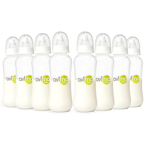 Miniatura 8 de Avima Biberones anticólicos – 10 onzas, pezones de flujo medio – Sin BPA, cuello estándar – Etapa 2 para 3 – 6 meses – Juego de 6