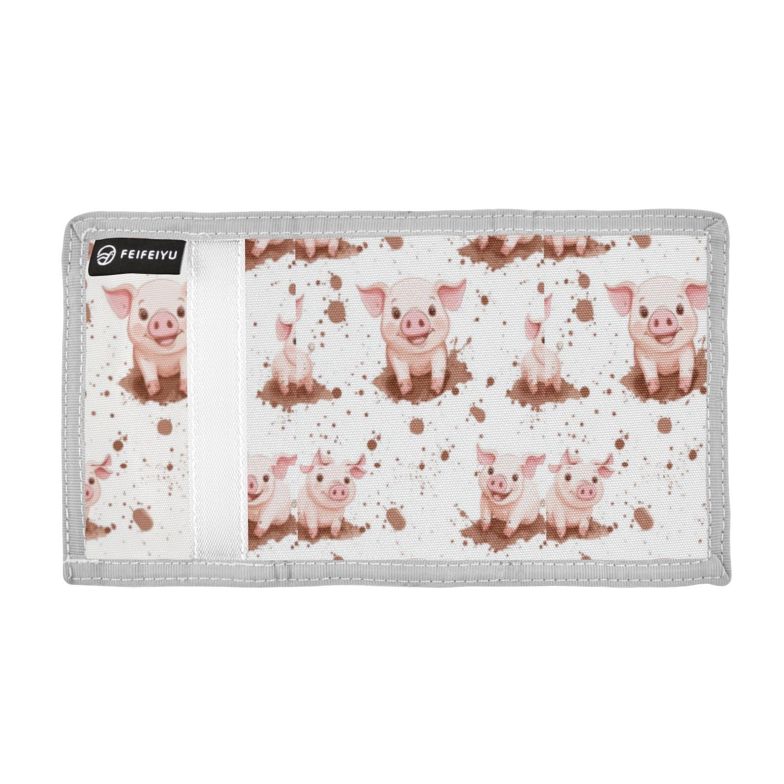 Wusikd Cute Pig Kids Wallet for Boys Girls Toddler Trifold Wallet Novelty Wallet for Teens Women Men