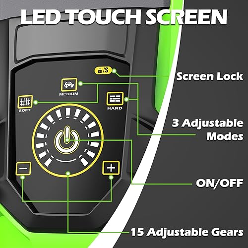 Miniatura 3 de Lavadora a presión, pantalla táctil ajustable con cable de alimentación de 35 pies, manguera de 20 pies, 4 boquillas para entradas, muebles o