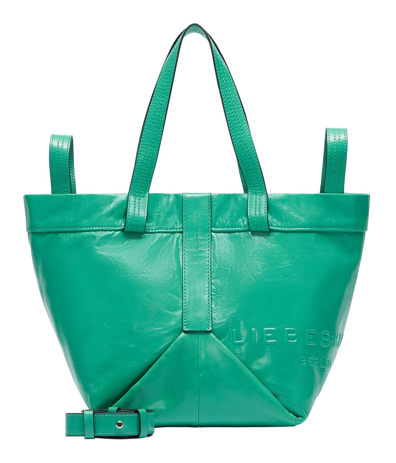 LIEBESKIND Women's Elvira Shopper, Jade Crinkle S, small