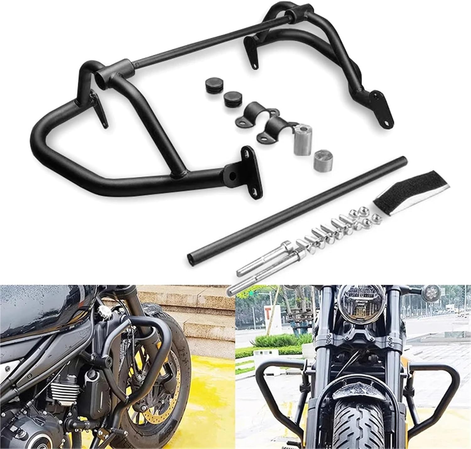 450CLC Black Motorcycle Accessories Highway Engine Crash Bars Anti-Fall Frame Protection Bumper Kit for CFMOTO CLC450 CLC 450