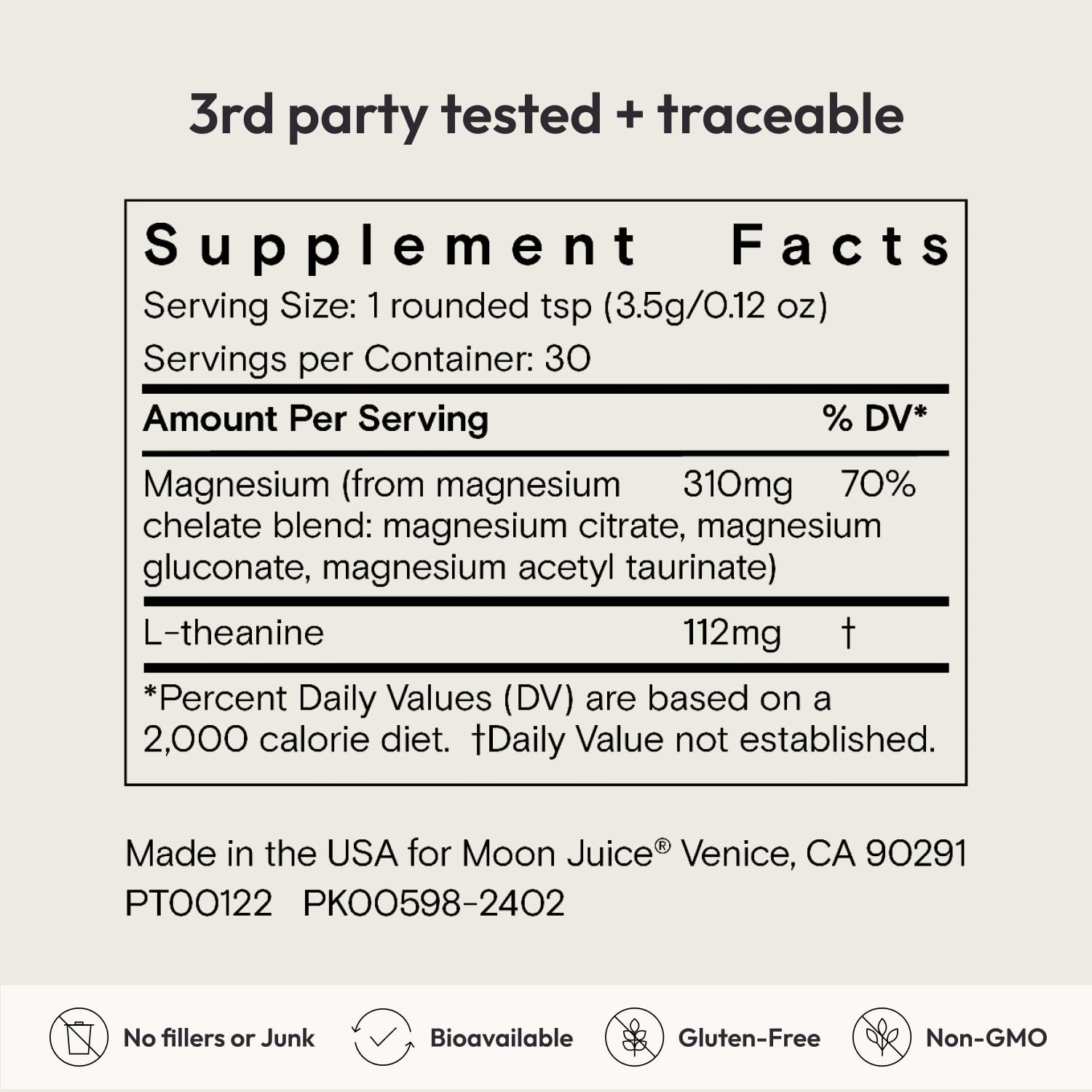 Moon Juice, Magnesi-Om Magnesium Powder, Relaxation, Unflavored, 3.9oz — Amazon image 2