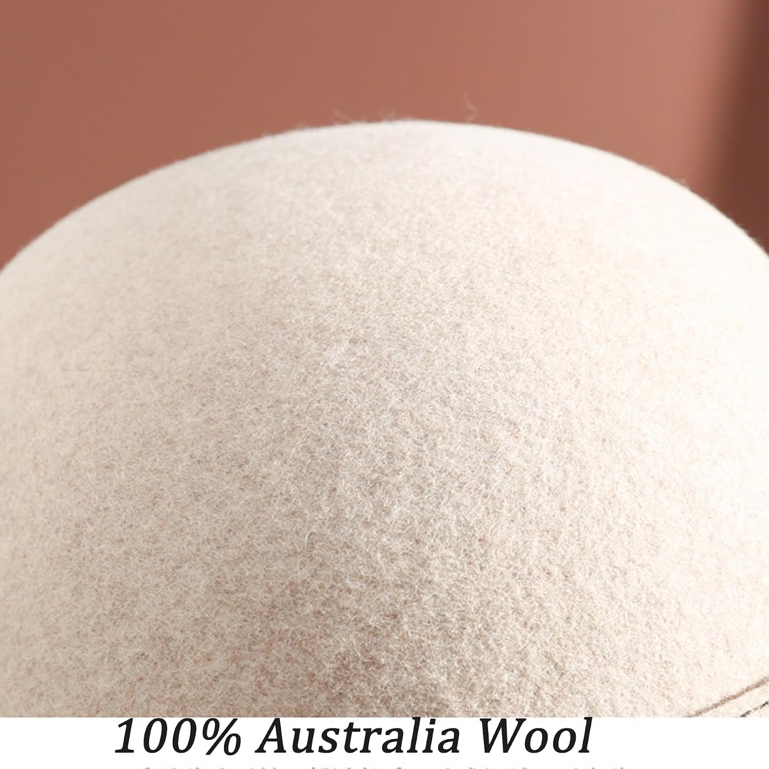 Vintage Wool Cloche Hats Wide Brim Fedora for Women Flower Winter Bowler Cap Chapeau