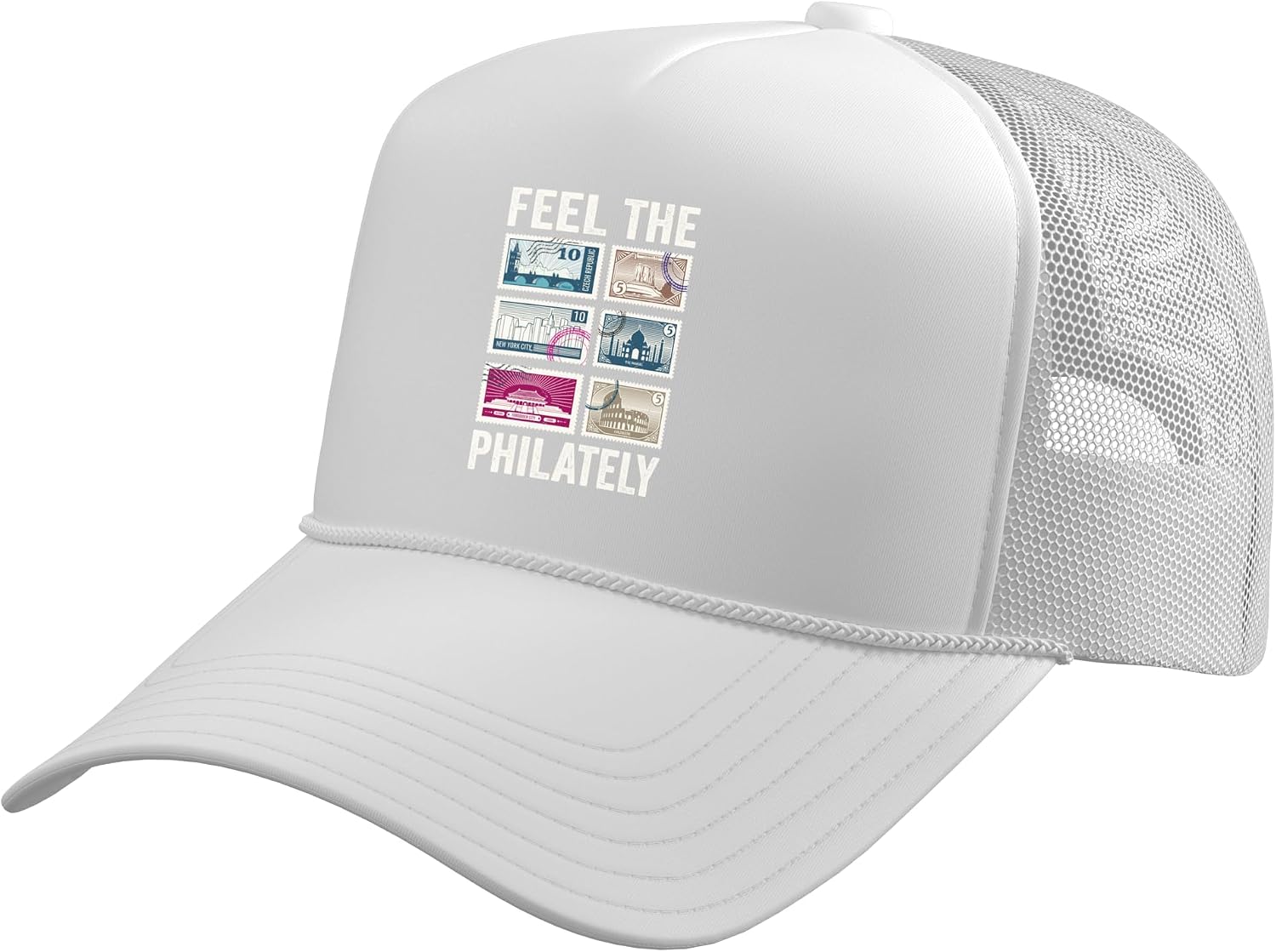 Stamp Collecting Passion Postage Stamp Collection Philately Trucker Hat with Adjustable Mesh Back