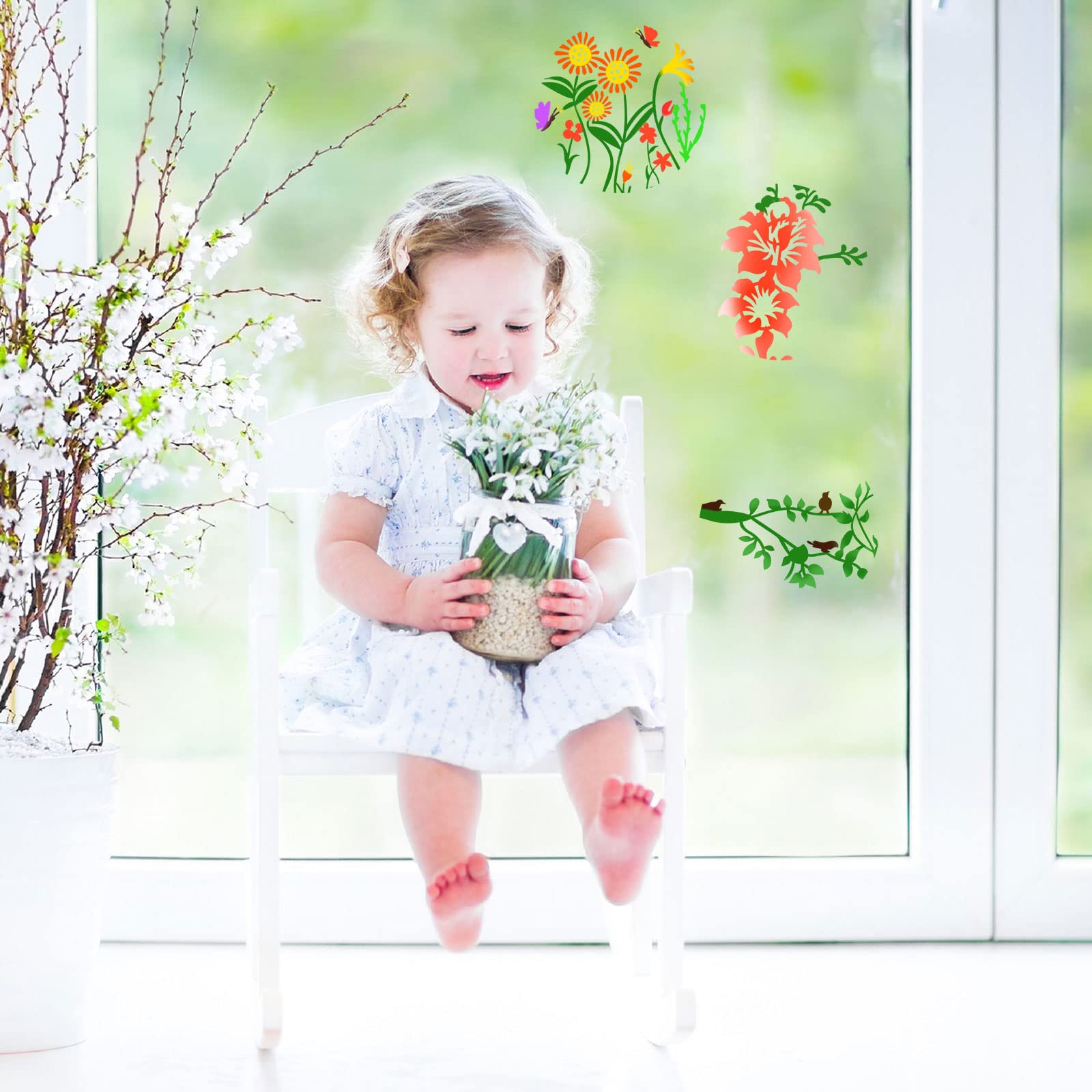 Amazon.co.jp: 20ピース ワイルドフラワーステンシル ペイント