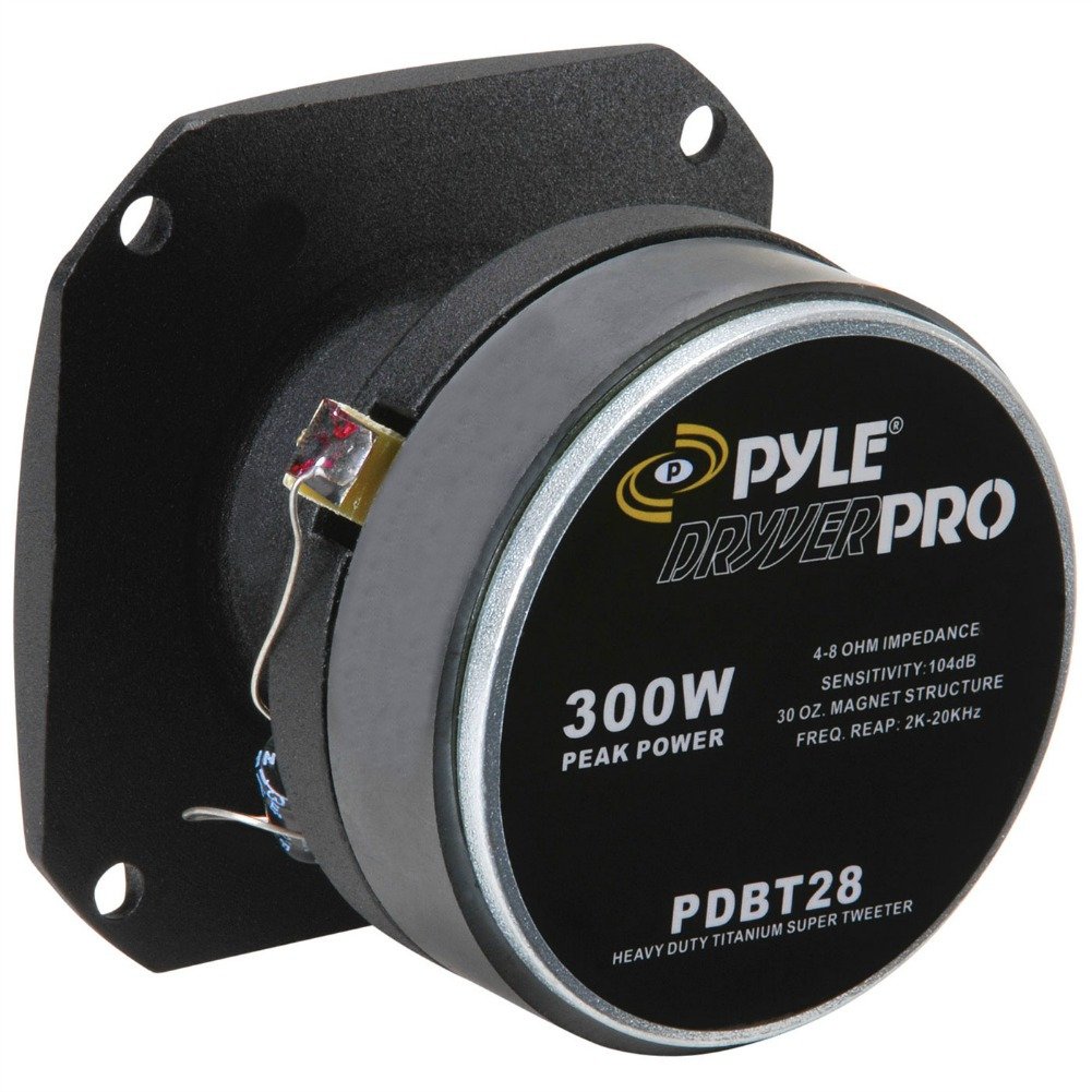 SUPER TWEETER DRIVER PYLE PDBT28 DE 150 WATT RMS Y 300 WATT MAX CON 104 DB DE SENSIBILIDAD' 8,00 X 8,00 CM DE DIÁMETRO CUADRADO POR PUERTAS PORTERO SPORTELLI COCHE ES COMPETICIONES SPL